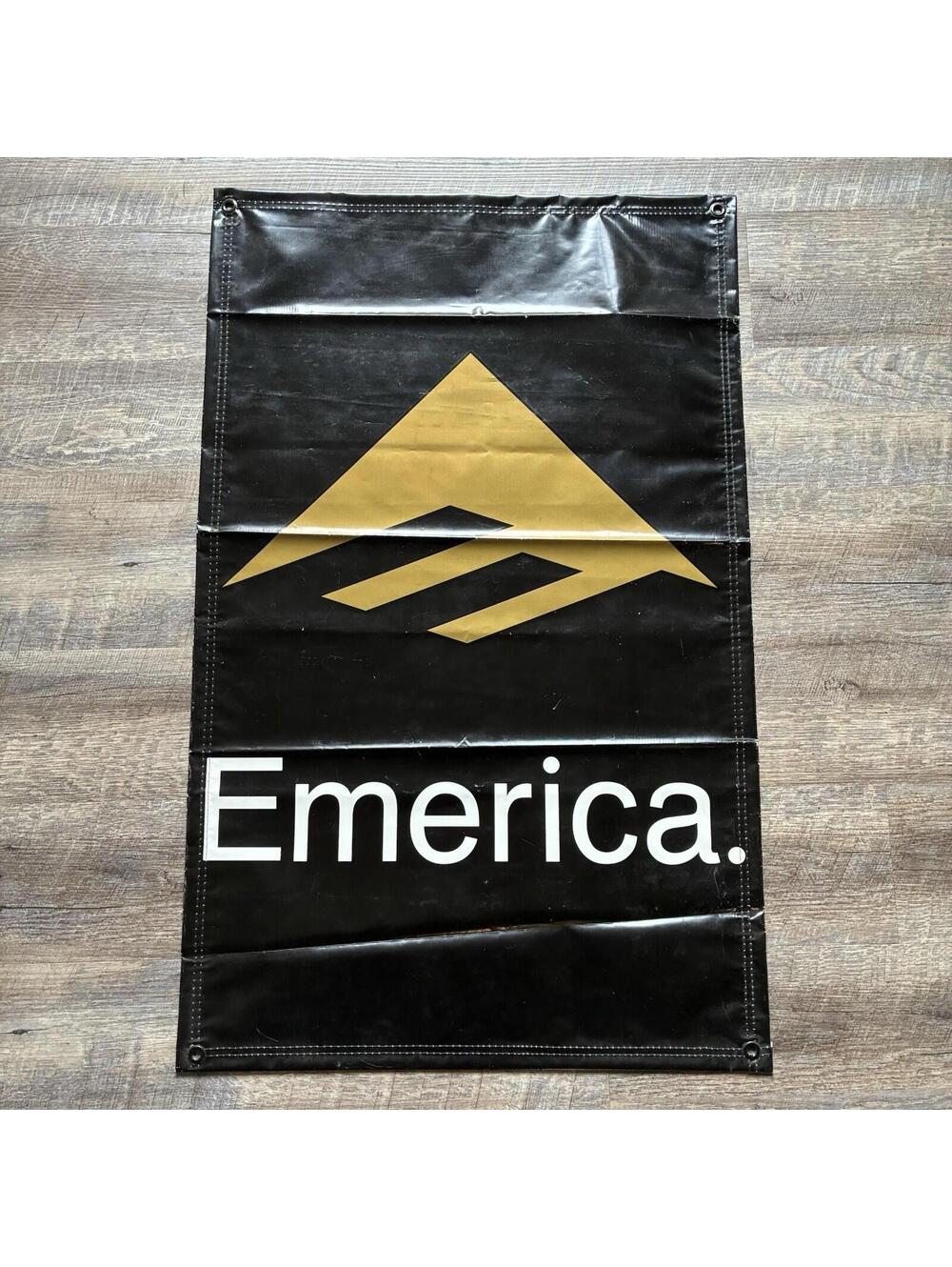 Vintage Emerica Skate Shop Banner Store Display 34.5x22 Black Sole Tech